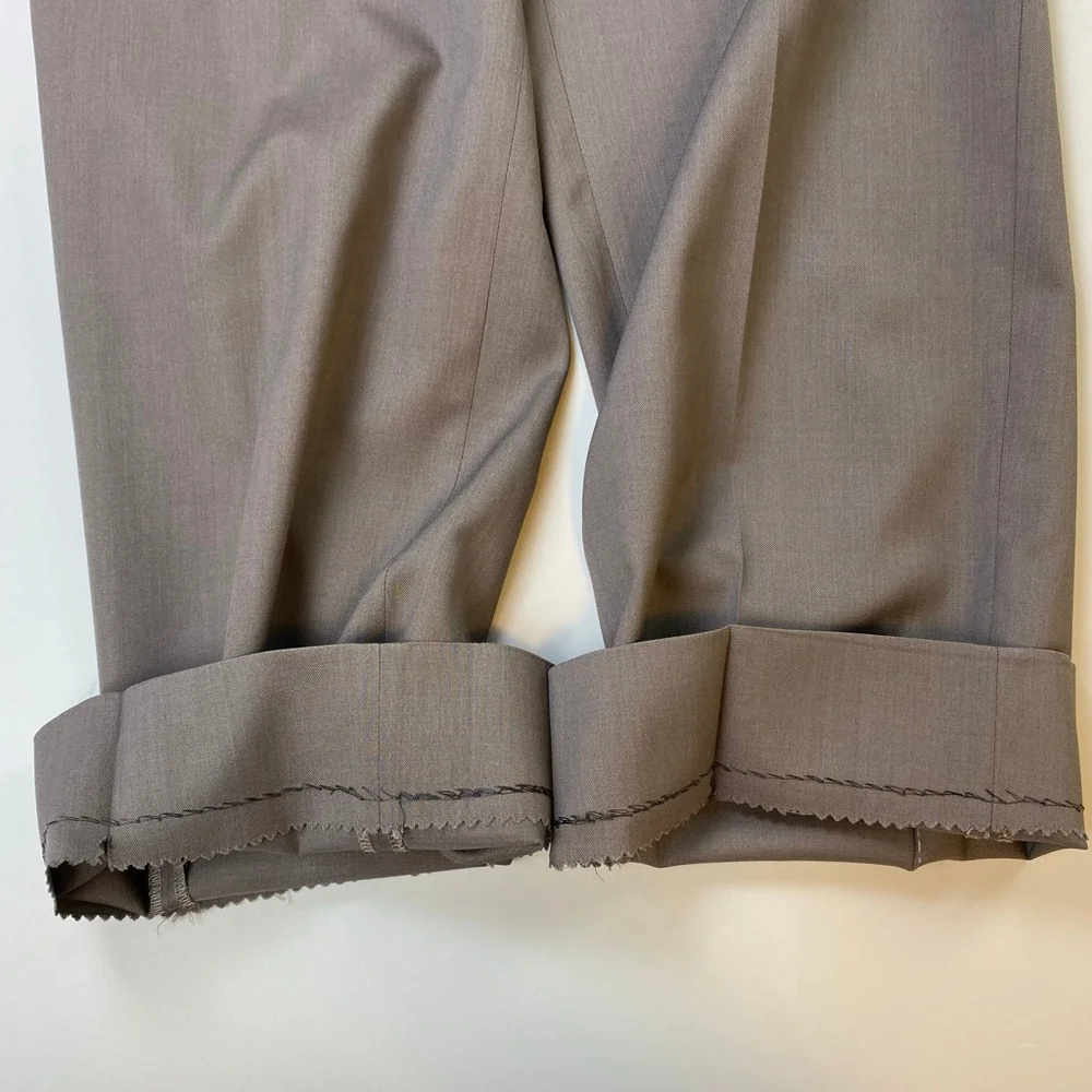 JOSEPH ABBOUD Dress Pants Mens 36R Brown 100% Wool Vintage Classic Business